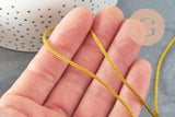 Cordon satiné torsadé or foncé 2mm, x1 mètre (G4594)