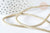 Cordon similicuir beige à paillettes doré 3mm, x1 mètre (G7464)