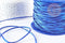 Cordon suédé bleu roi à paillettes imitation cuir 3-4mm, x1 mètre (G0780)