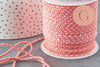 Cordon tressé Rose corail taupe 2mm, cordon pour bijoux,cordon multicolore scrapbooking,corde décoration, x1 mètre G5813