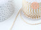 Cordon tressé blanc beige fil doré 1.5mm-2mm, x1 mètre (G6069)