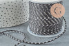 Cordon tressé blanc noir gris 2mm, x1 mètre (G5811)