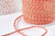 Cordon tressé orange clair et foncé fil doré 1.5mm-2mm, scrapbooking, x 1Mètre (G7470)