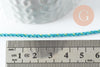 Cordon tressé turquoise et vert 2mm, cordon pour bijoux et scrapbooking, x 1 mètre (G9502)