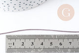 Cordon violet métallisé polyester 1mm, fil pour bijoux noeud coulissant, x1 mètre (G9095)