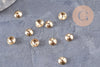 Coupelle perle acier 304 inoxydable doré 6mm, x10 (G4845)
