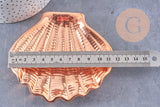 Coupelle présentoir coquillage à bijoux porcelaine blanche ou dorée 100-110mm, x1 (G10329)