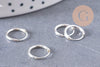 Créoles fine argent 925 massif 10mm, la paire (G3261)