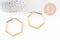 Créoles géométrique acier doré, boucles losange,sans nickel, boucles acier, 32mm la paire (G2297)