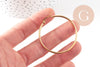 Créoles grande acier doré, bijoux doré,sans nickel, boucles acier, 44-46mm la paire (G6732)