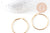 Créoles grande acier doré, bijoux doré,sans nickel, boucles acier, 44-46mm la paire (G6732)