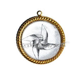 EP 1 Pendentif Eolienne doré