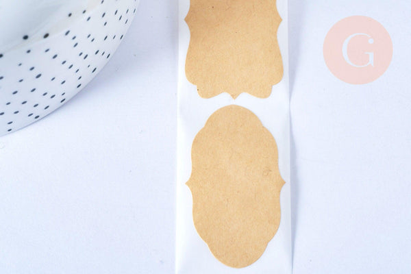 EP -Autocollants kraft rond 30mm, x300 (G3169)