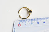 EP Bague réglable laiton doré zircon 17mm, x1 (G3455)