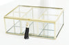 EP Boite à bijoux en verre rectangle,rangement bijoux, boite verre vintage, boîte décoration, décoration minimaliste, boîte verre, 18cm,G3258