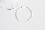 Boucles créoles fine argent 925 massif 30mm, x2 (G1895)