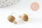 EP-Boucles puce coquillage laiton brut 12x16mm, x2 (G4879)