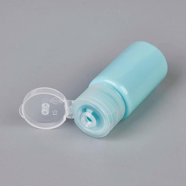 EP Bouteille plastique bleu, bouteille métal,emballage cosmétique, flacon cosmétique,cosmétique maison, contenant avion,5.7x2.3cm,10ml,G3067