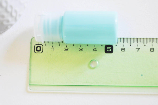 EP Bouteille plastique bleu, bouteille métal,emballage cosmétique, flacon cosmétique,cosmétique maison, contenant avion,5.7x2.3cm,10ml,G3067