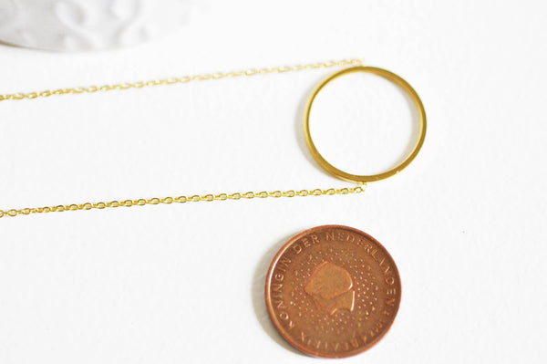 EP Bracelet cercle acier doré 14k 19cm, x1 (G2906)