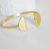 EP-Bracelet jonc réglable demi-cercle 14k, laiton doré 14K,bracelet géométrique,fabrication bijoux, bracelet doré, 64mm G6608