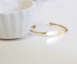 EP Bracelet jonc réglable laiton brut 64mm, x1 (G1640)