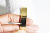 EP Bracelet jonc réglable laiton doré 16k percé 60mm, x1 (G2657) ()
