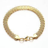 EP Bracelet maille acier doré 14k, bracelet doré,création bijoux,bracelet acier doré,sans nickel,bracelet acier chirurgical, 23cm G354