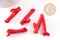 Branche corail acrylique rouge, perle acrylique, corail rouge, coquillage bijou,45mm,x5 (G0186)