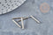 EP Breloque Tube percé laiton argenté, fabrication de bijou, laiton breloque, laiton argenté, 19mm
