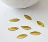 EP Breloque navette laiton 2 trous, fournitures pour bijoux, breloques laiton brut ,marquise bijoux, x 10,16mm-G654
