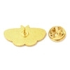 EP-Broche pins papillon mystique doré émail rose 27.5mm, x1 (G5544)