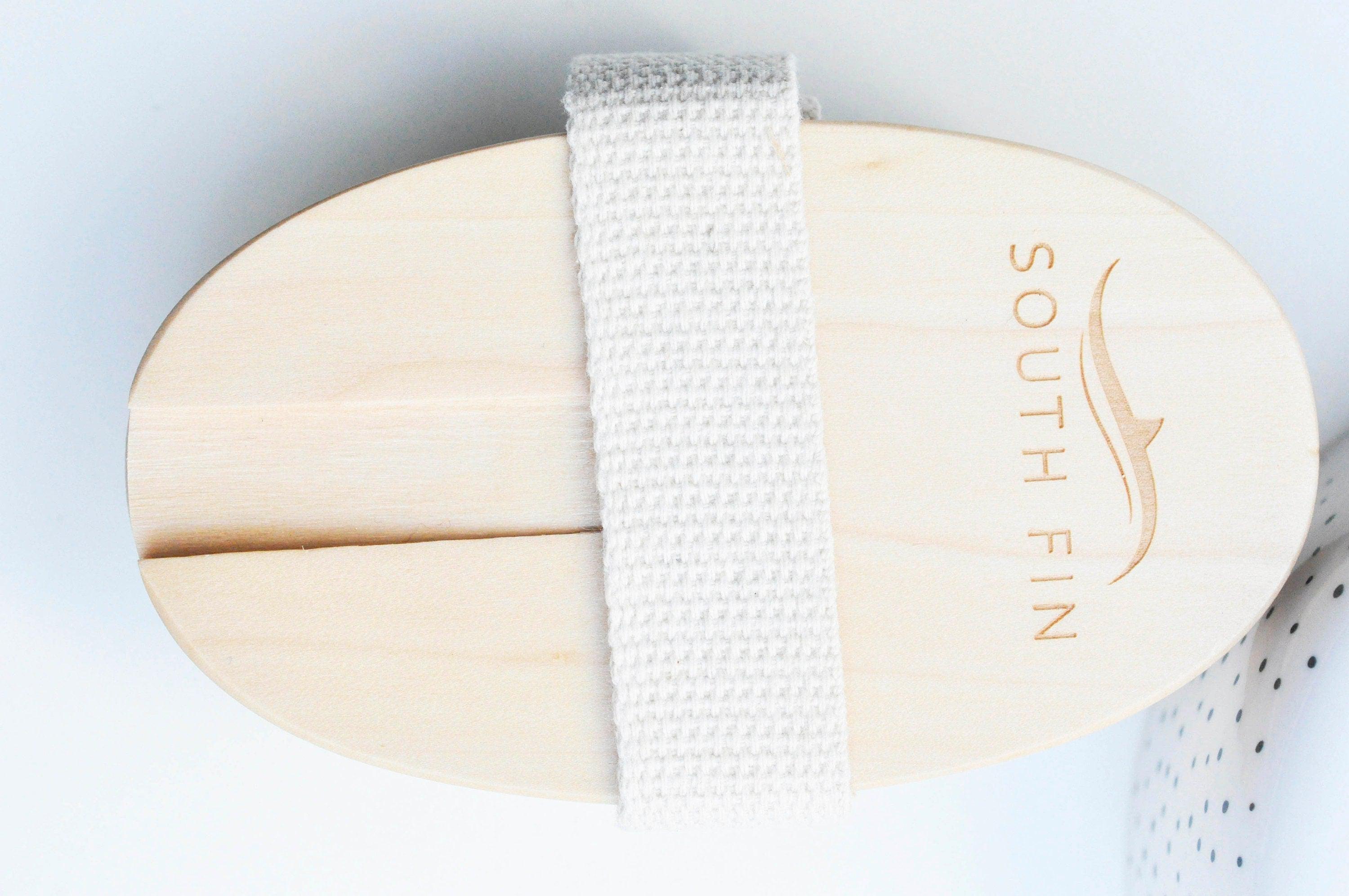 EP Brosse massage bambou & poils naturels, outil en bois pour massage du corps, accessoire auto-massage anti-cellullite,12.8cm, x1 G4582