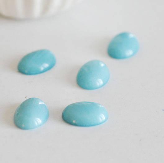EP Cabochon jade turquoise, cabochon ovale, jade naturel,18 x13mm, création bijoux, cabochon pierre, pierre naturelle-G591