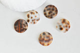 EP Cabochon rond nacre léopard, fournitures créatives, cabochon nacre, création bijoux, cabochon coquillage, nacre naturelle,18mm, les 10-G846