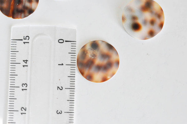 EP Cabochon rond nacre léopard, fournitures créatives, cabochon nacre, création bijoux, cabochon coquillage, nacre naturelle,18mm, les 10-G846