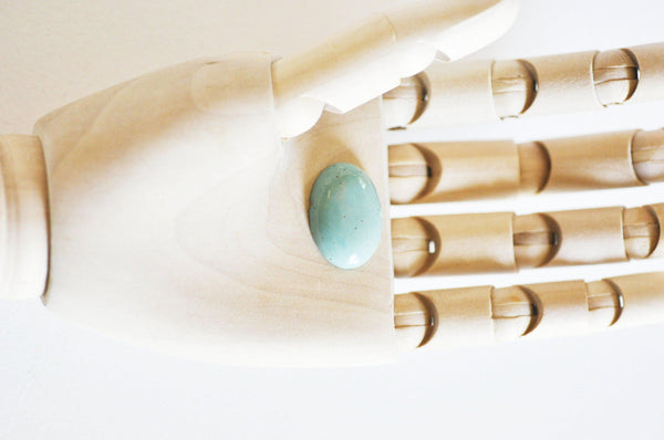 EP Cabochon turquoise verte naturelle 25x18mm, x1 (G2591)