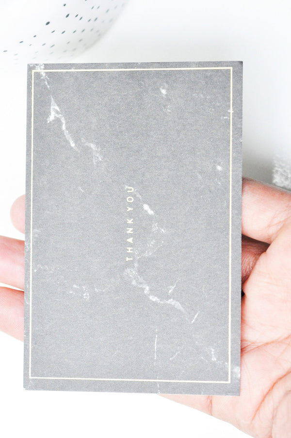 EP -Carton remerciement THANK YOU or marbré préparation paquet cadeau 10.5x7cm, emballage cadeau,sachet mariage, x10 G4115