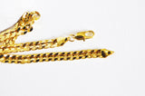 EP Chaine complète acier dorée 14k gourmette 5mm/91cm, x1 (G2446)