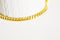 EP Chaine complète acier dorée 14k gourmette 5mm/91cm, x1 (G2446)