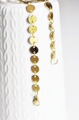 EP Chaine complète acier dorée 14k pastille,chaine fantaisie collier,sans nickel,chaine fantaisie,acier doré,chaine complète,2mm,45cm-G141