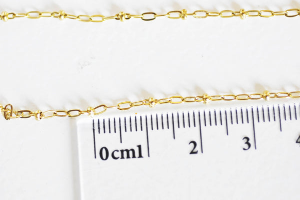 EP Chaine complète acier dorée 14k satellite,extension,chaine collier,sans nickel,chaine complète,2mm,46.2cm, x1 G1920