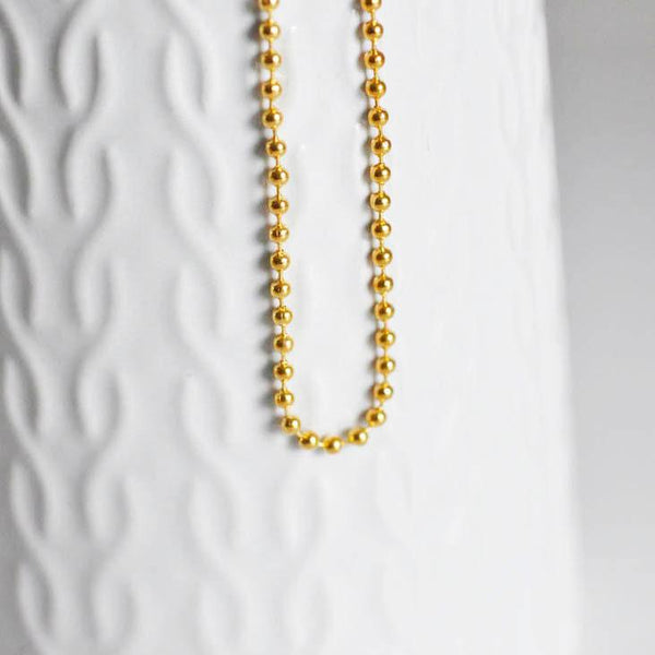 EP Chaine fine dorée boule 1.5mm/40cm, x1 -G1661