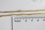 EP Chaine fine dorée fantaisie laiton doré 14K avec fermoir,2mm, 45cm-G0644