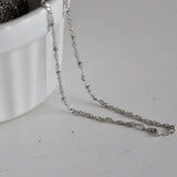EP Chaine fine fantaisie platine , fourniture créative, chaine bijou, création bijoux, grossiste chaine,50 centimètres