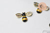 EP-Charm à coller zamac doré abeille émaillée 13.5mm, x 5 (G4752)