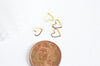 EP Charm à coller zamac doré thème coeur pour décorer pierres et bijoux,4-5mm, boite de 200, x1 G4310