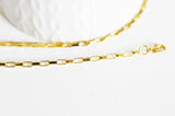 EP Collier acier doré 18k maille rectangle,chaine qualite,création bijoux,chaine complète,acier inoxydable,4x2mm,chaine complète-G1757