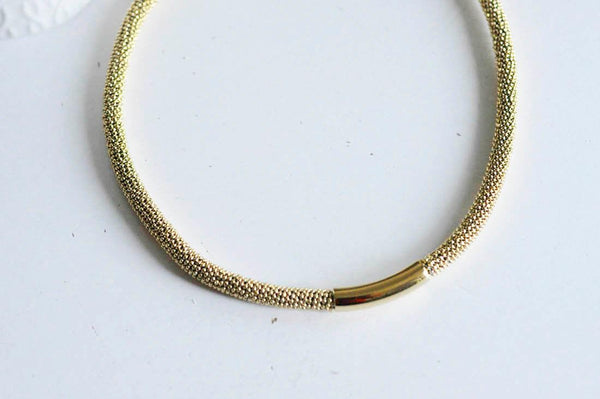 EP Collier acier dorée 14k, fourniture créative,collier acier, création bijoux,nickel free, plaqué or, chaine complète,7mm, 45cm
