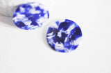 EP Connecteur acetate cercle bleu nuit 2.7cm, x2 G0821